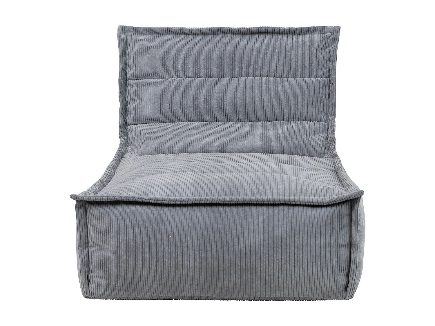 Pouf méridienne velours côtelé gris - OTTO