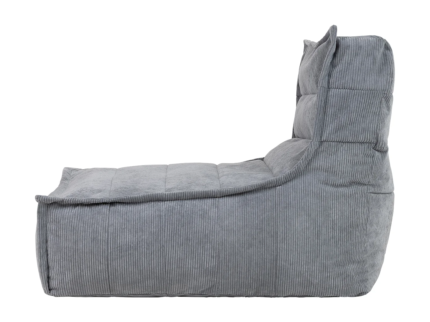 Pouf méridienne velours côtelé gris - OTTO