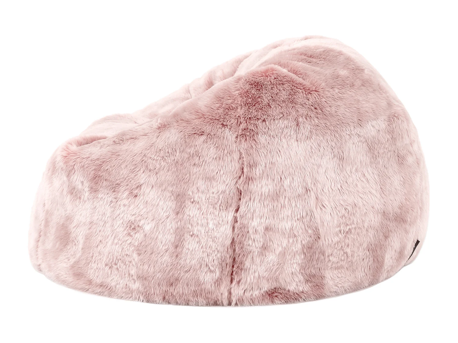Pouf classique imitation fourrure pour enfants rose poudré