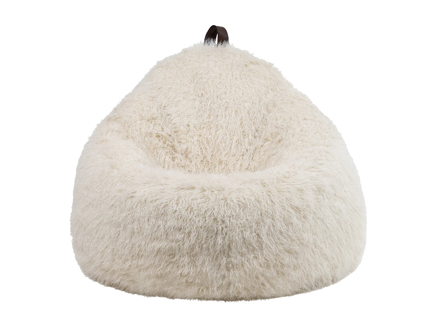 Pouf imitation fourrure beige - COCOON