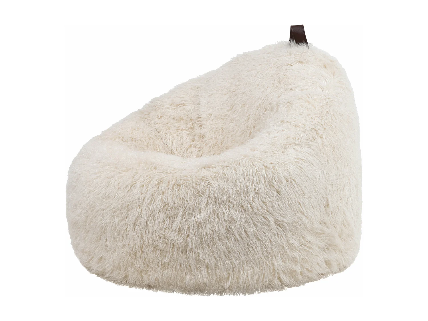 Pouf imitation fourrure beige - COCOON
