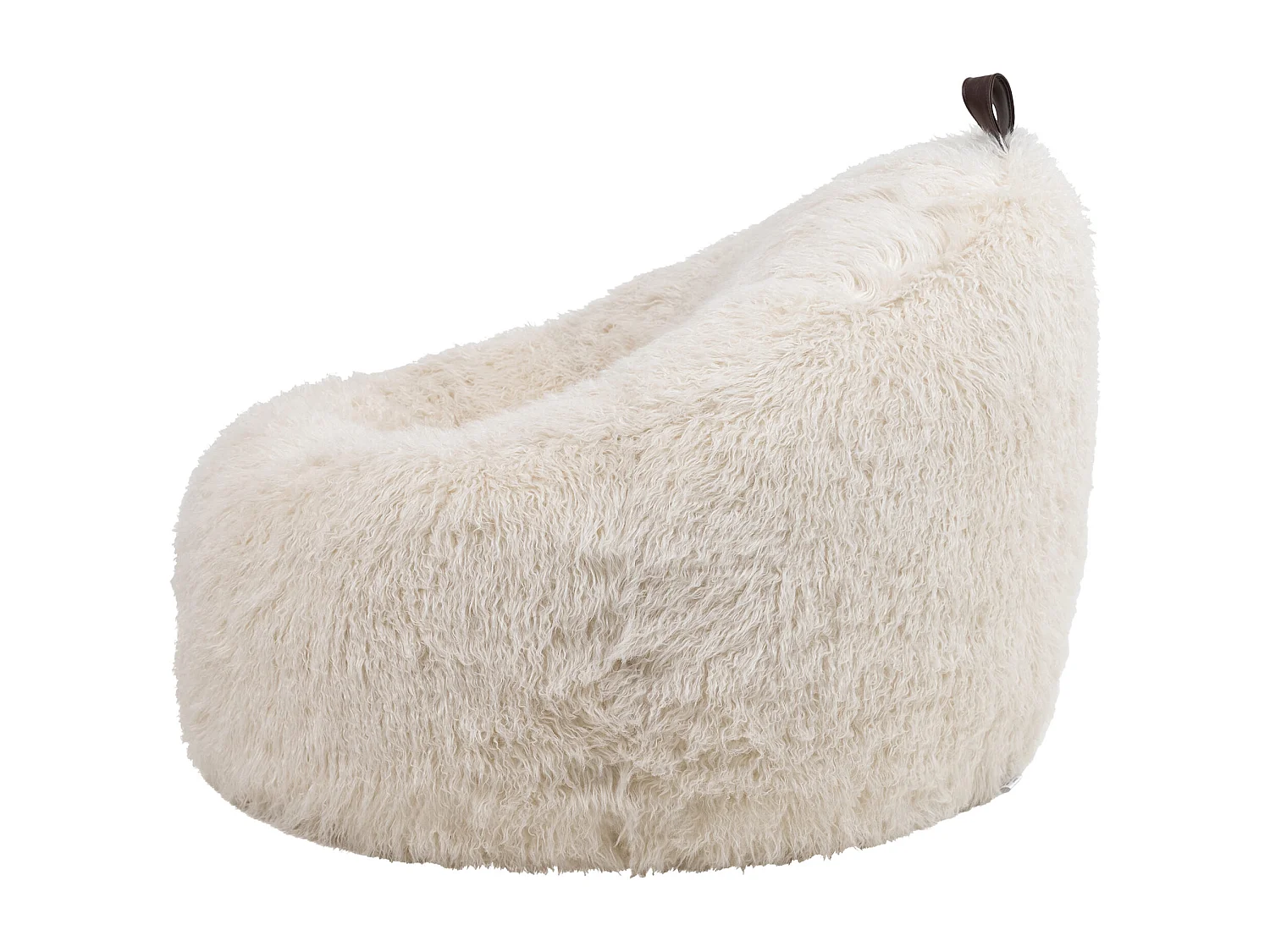 Pouf imitation fourrure beige - COCOON