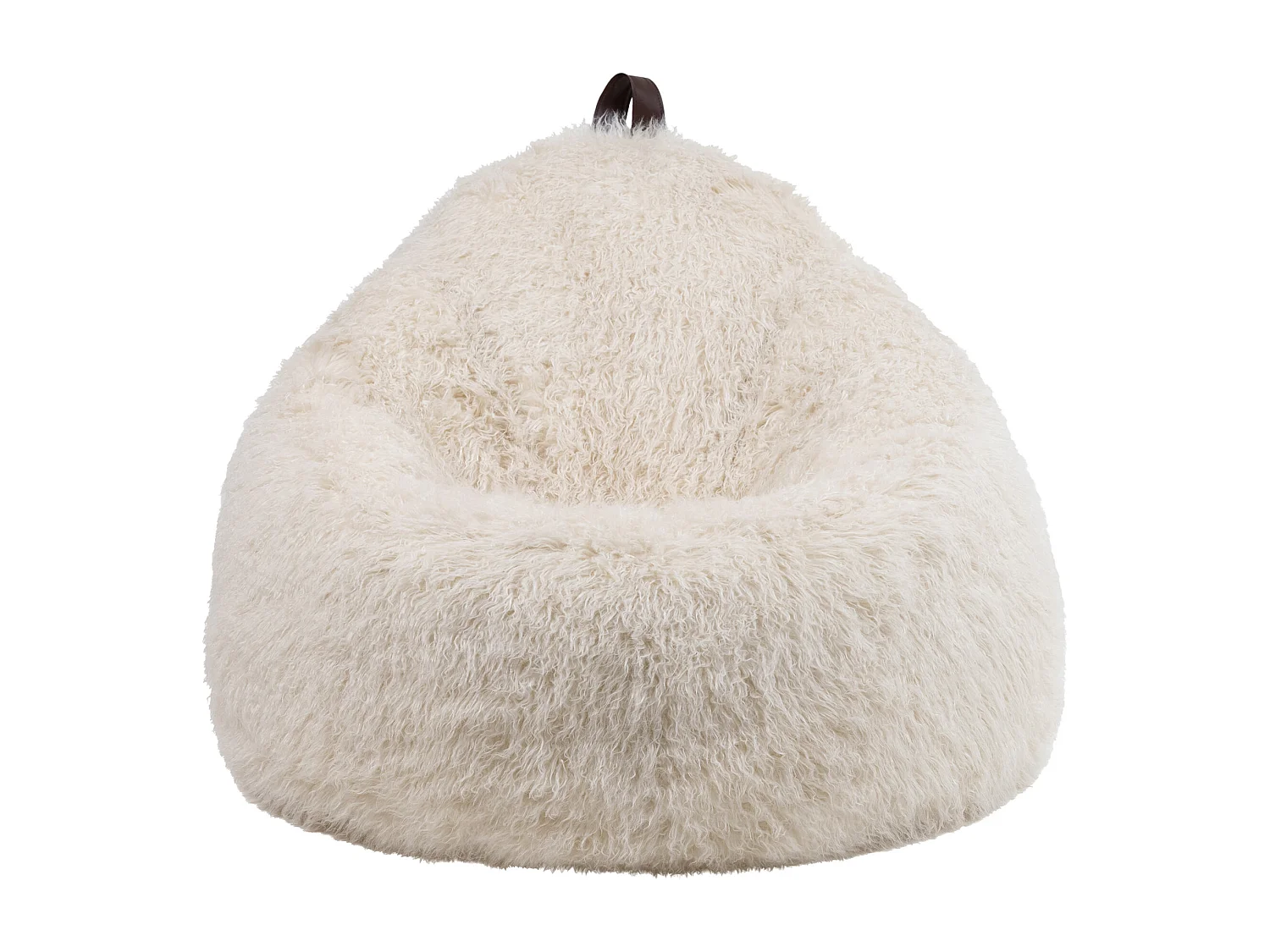 Pouf imitation fourrure beige - COCOON