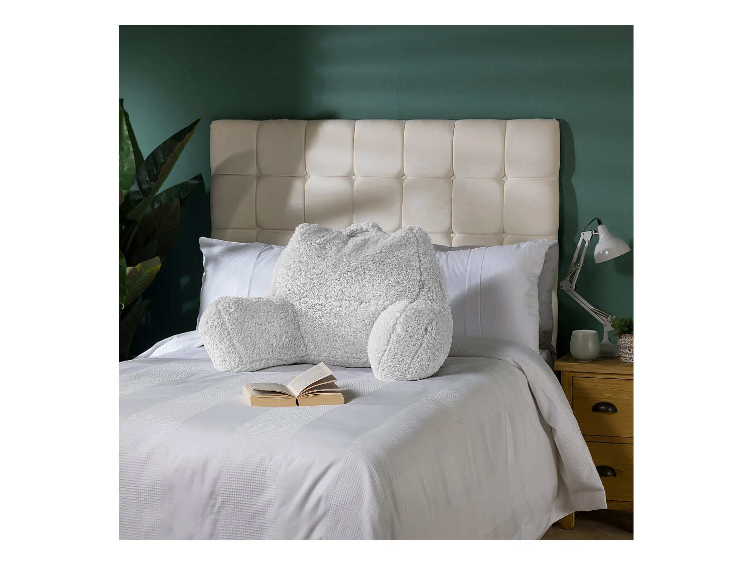 Coussin de soutien en polaire sherpa crème