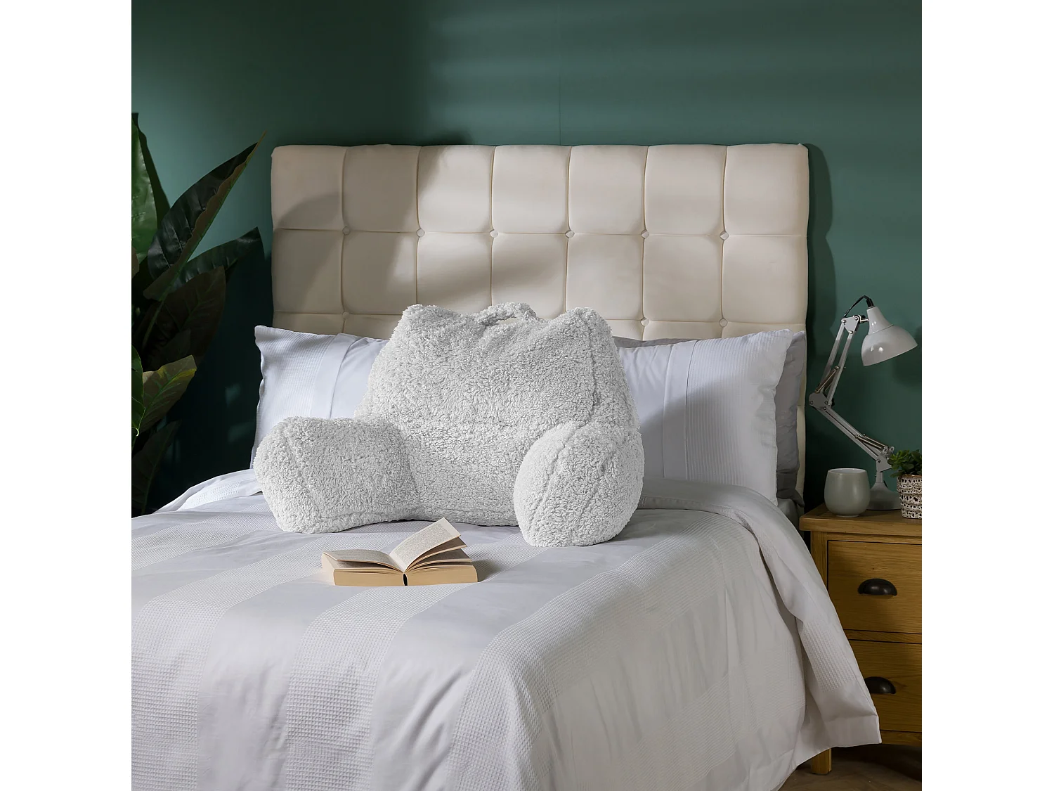 Coussin de soutien en polaire sherpa crème