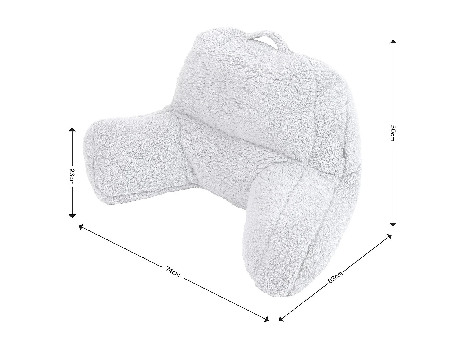 Coussin de soutien en polaire sherpa crème