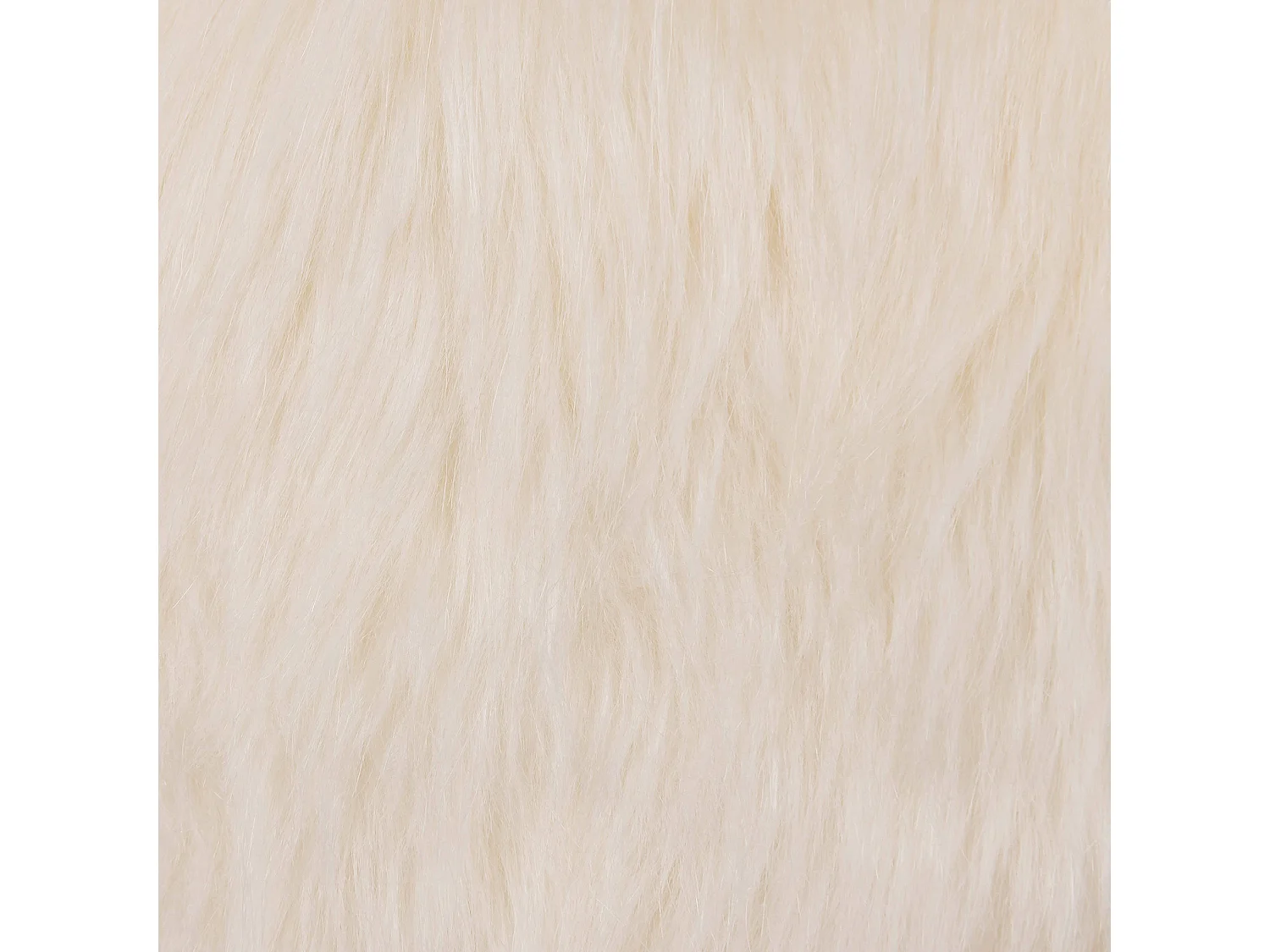 Pouf classique imitation fourrure pour enfants crème