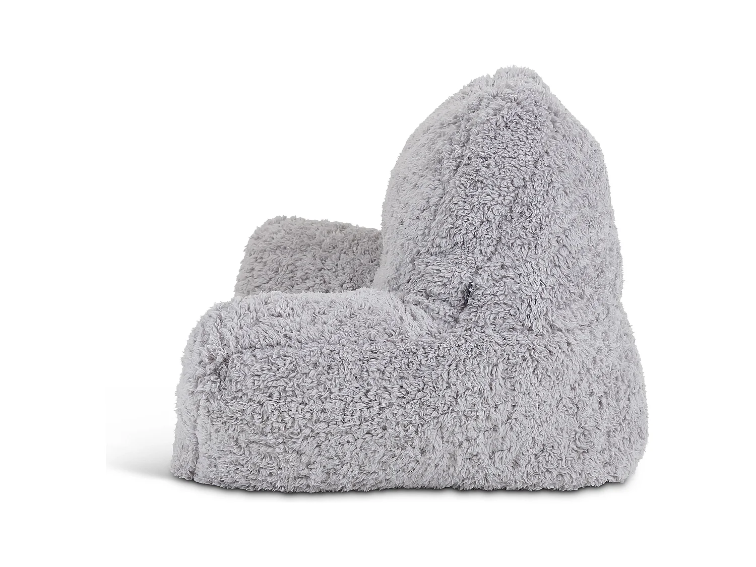 Coussin de soutien en polaire sherpa gris clair