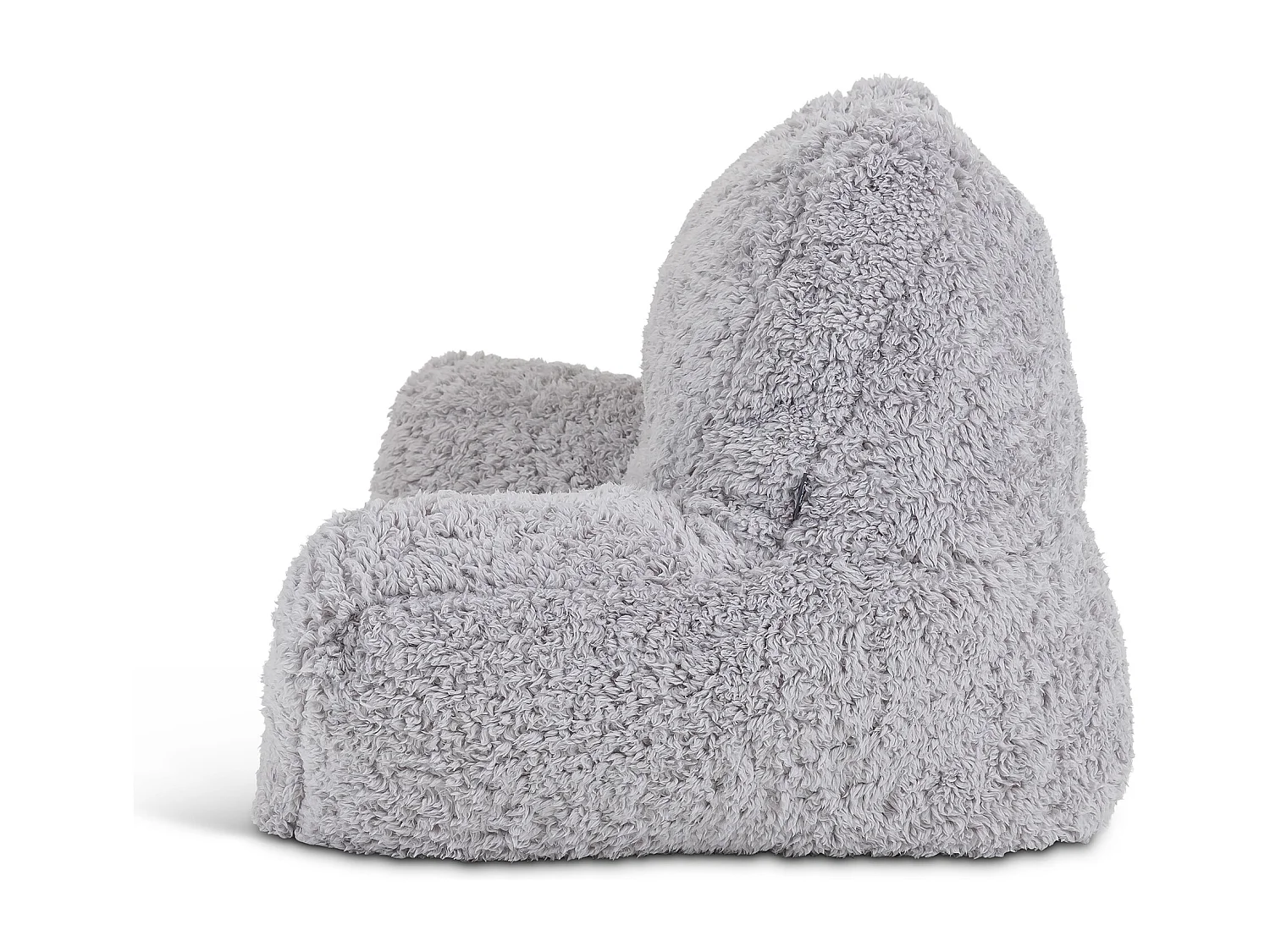 Coussin de soutien en polaire sherpa gris clair