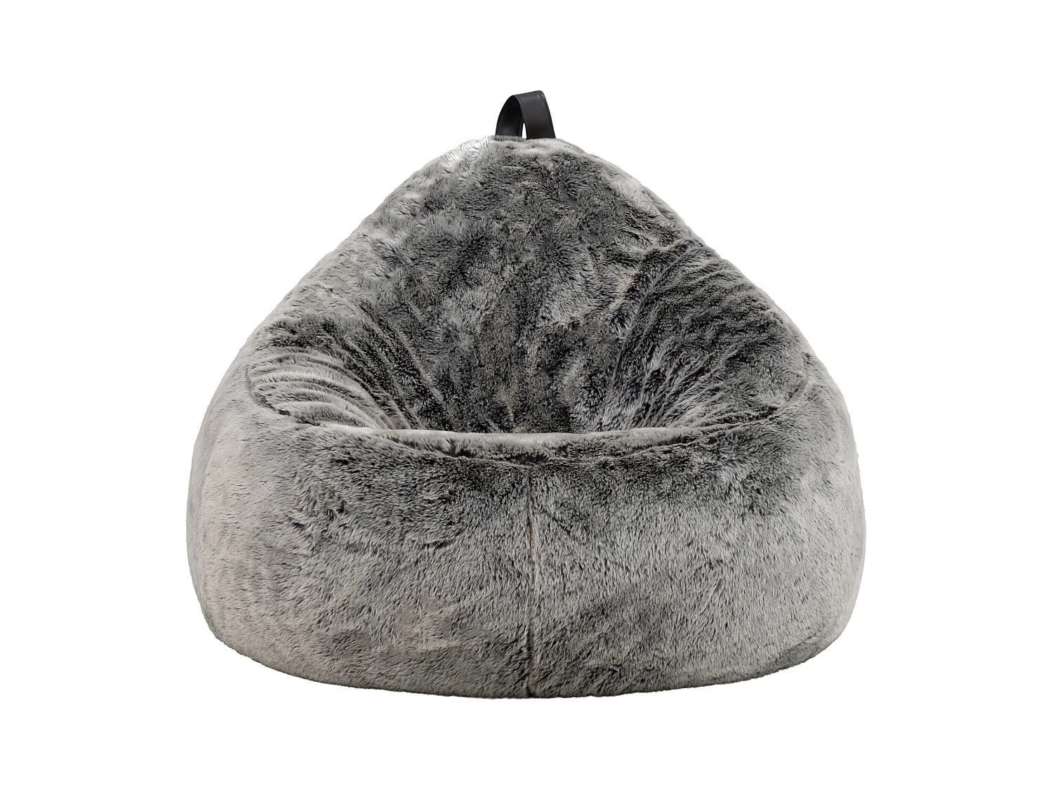 Pouf imitation fourrure gris loup - COCOON