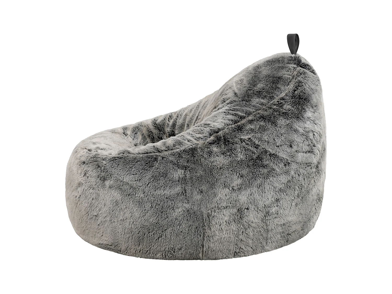 Pouf imitation fourrure gris loup - COCOON