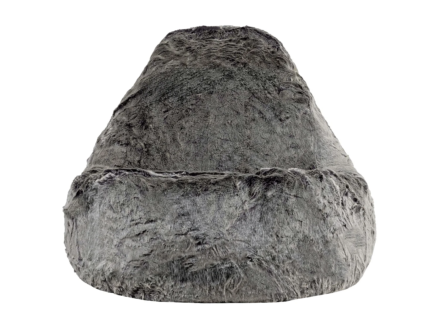 Pouf imitation fourrure gris loup - DREAM