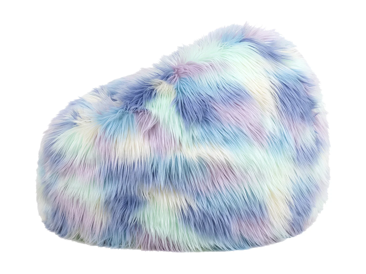 Pouf classique imitation fourrure pour enfants licorne