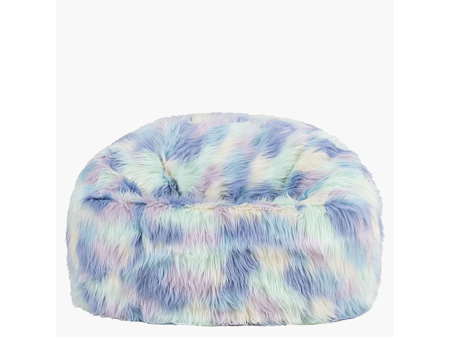 Pouf classique imitation fourrure licorne