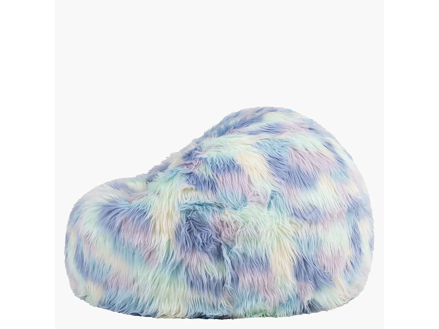 Pouf classique imitation fourrure licorne