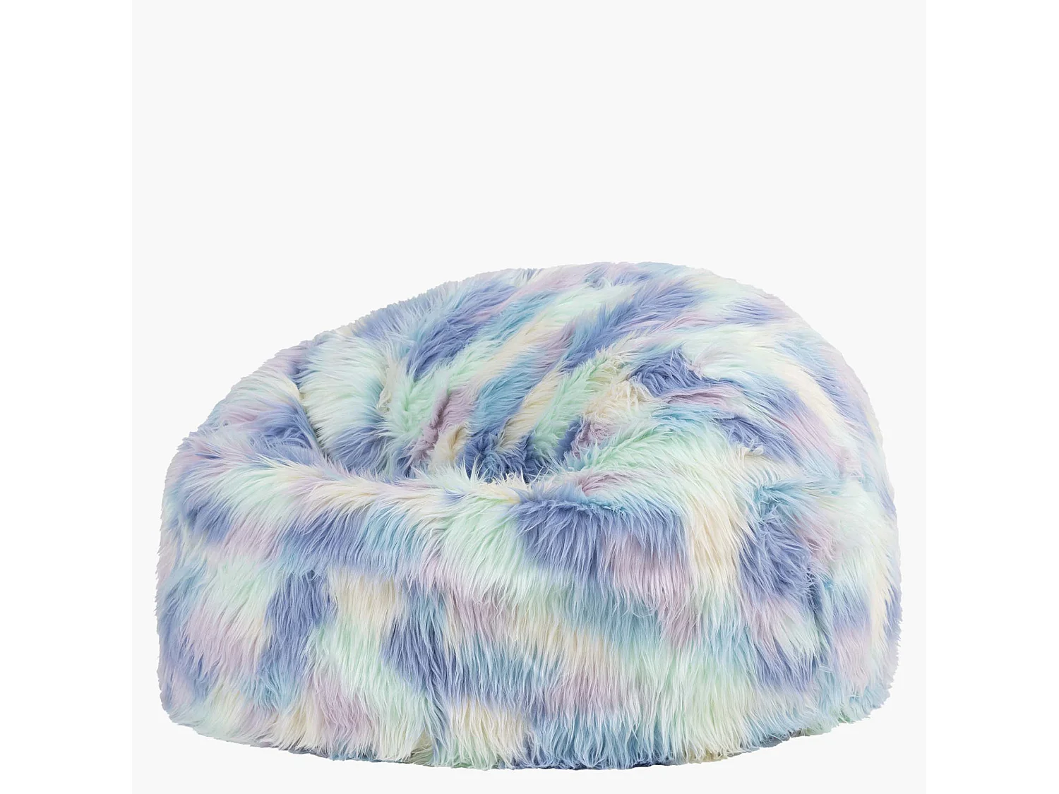 Pouf classique imitation fourrure licorne