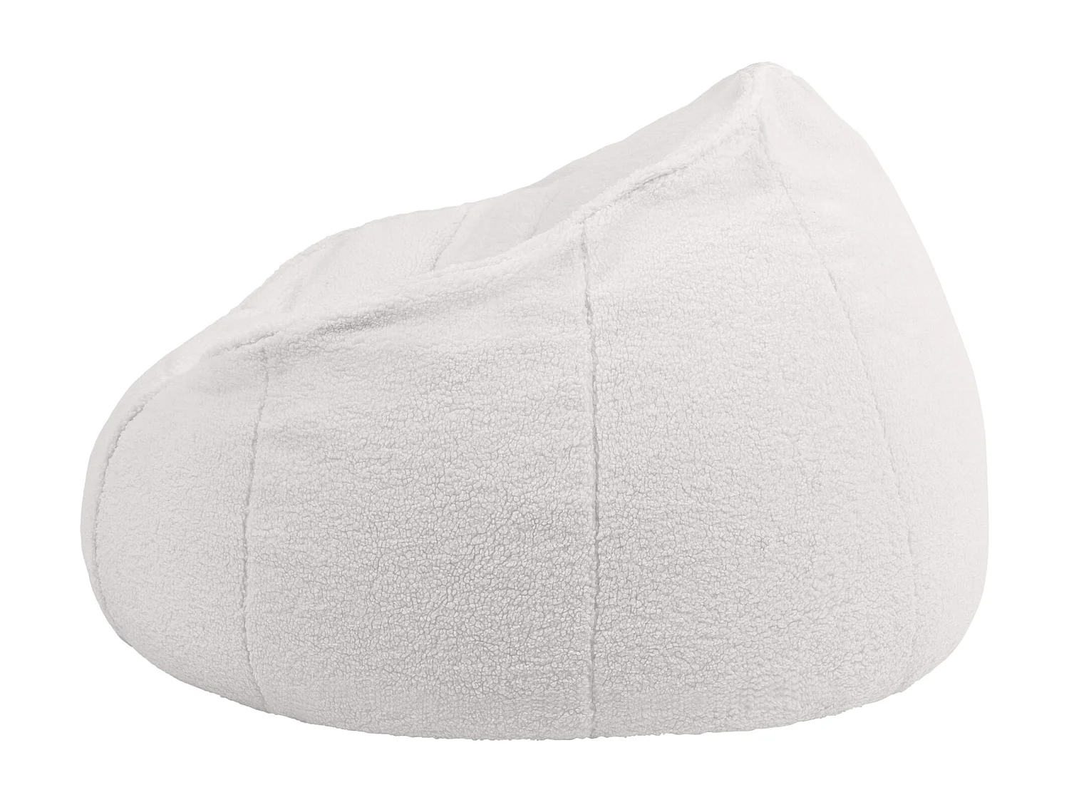Pouf fauteuil en molleton sherpa crème