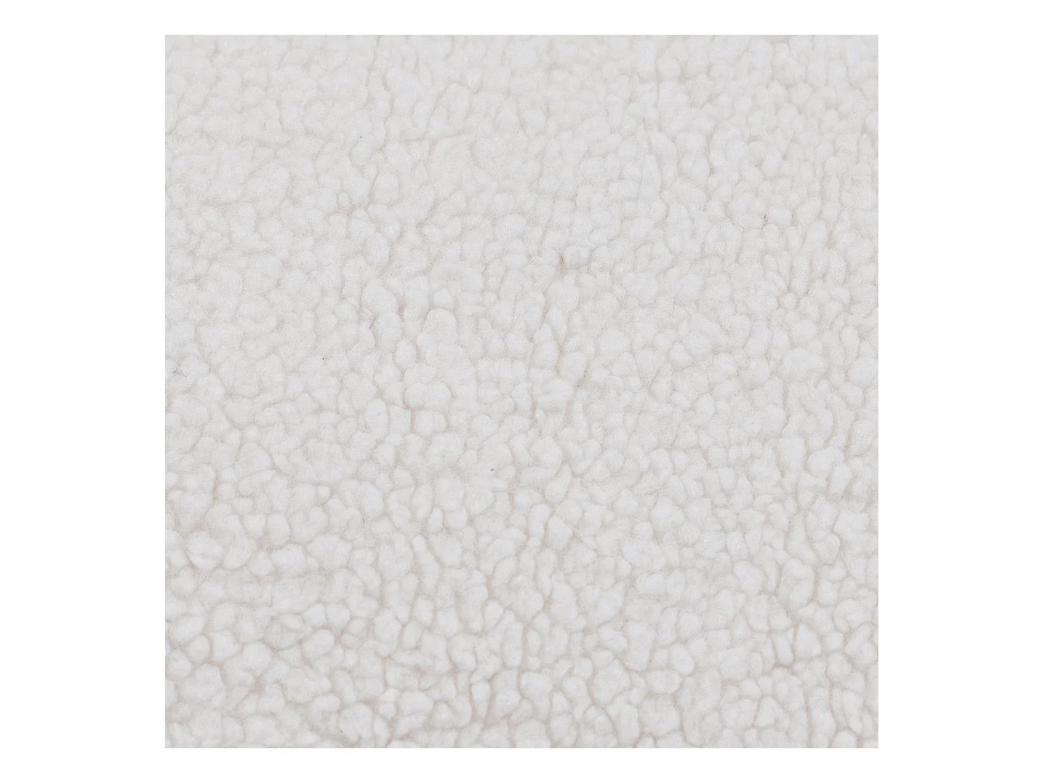 Pouf fauteuil en molleton sherpa crème