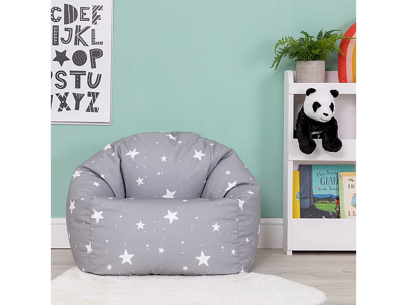 Pouf fauteuil pour enfants gris