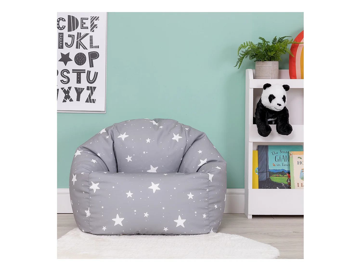 Pouf fauteuil pour enfants gris