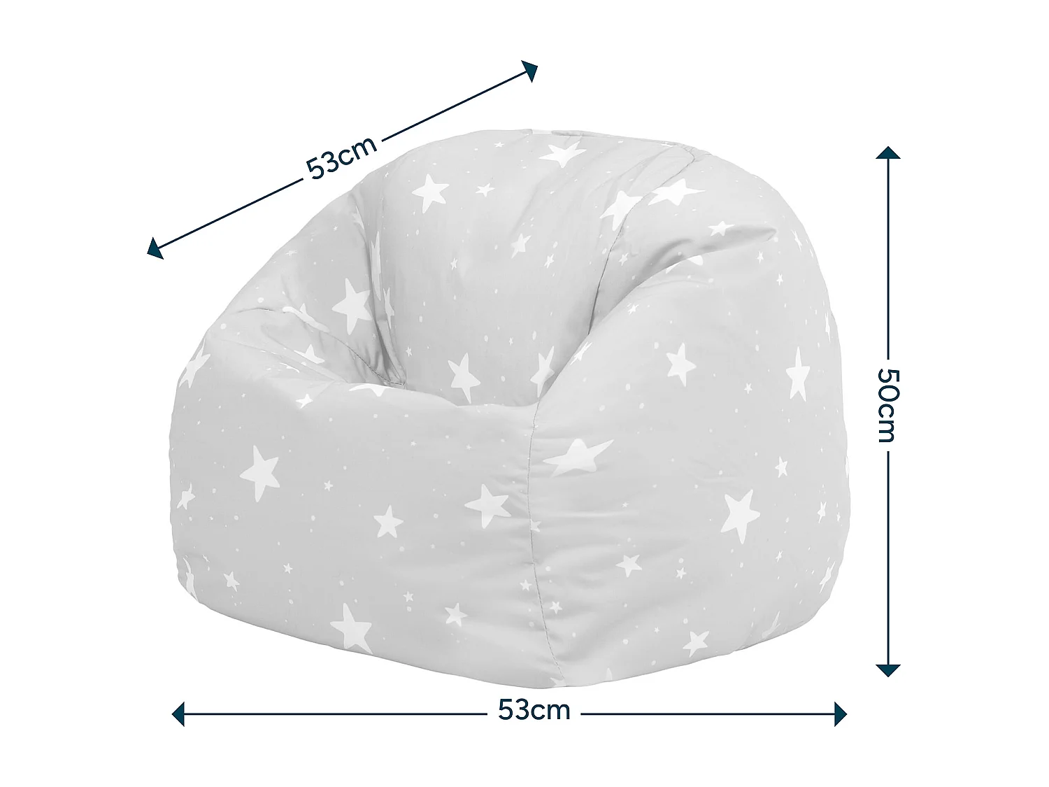 Pouf fauteuil pour enfants gris