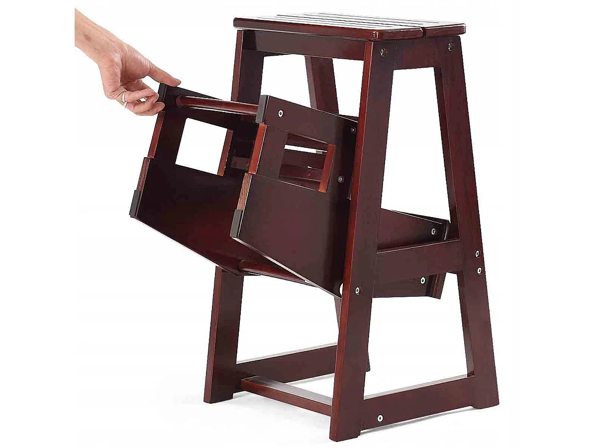 HOLZKLAPPLEITER, TISCH, PODEST, HOCKER