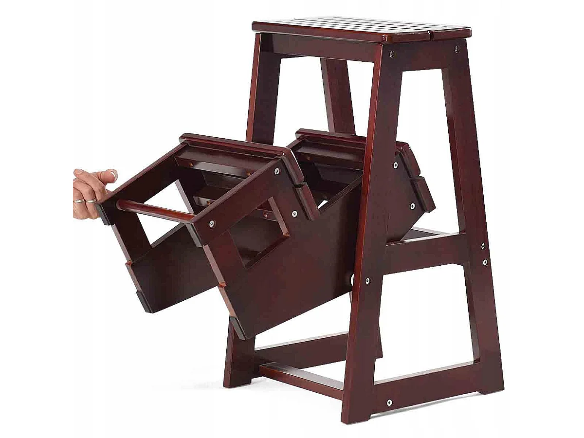 HOLZKLAPPLEITER, TISCH, PODEST, HOCKER