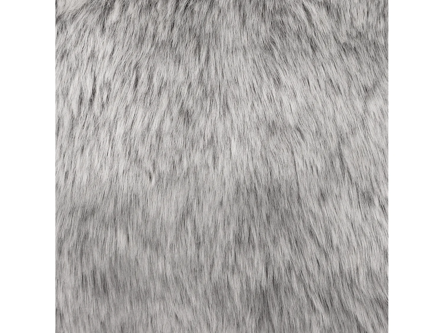 Pouf classique imitation fourrure pour enfants gris loup