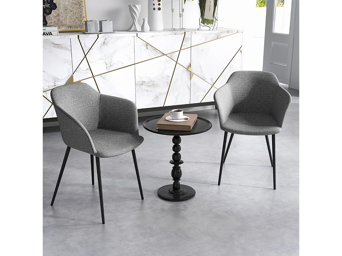 Lot de 2 chaises rembourrées pour salle à manger Chaise de cuisine