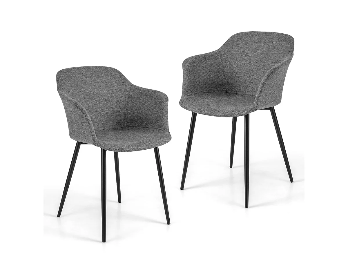 Lot de 2 chaises rembourrées pour salle à manger Chaise de cuisine