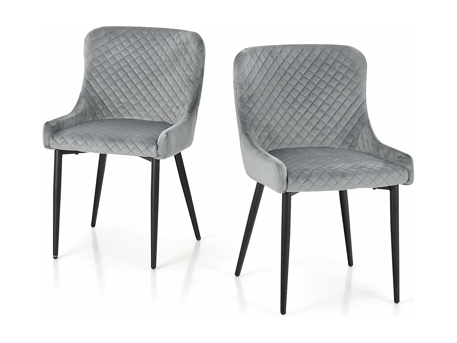 Esszimmerstühle, Metall, Grau, 60 x 52 x 80 cm