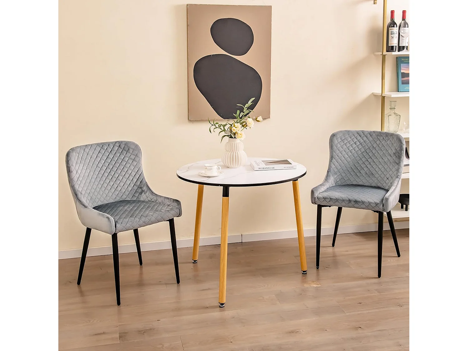 Esszimmerstühle, Metall, Grau, 60 x 52 x 80 cm