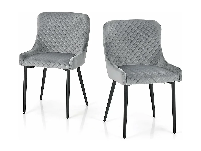 Esszimmerstühle, Metall, Grau, 60 x 52 x 80 cm