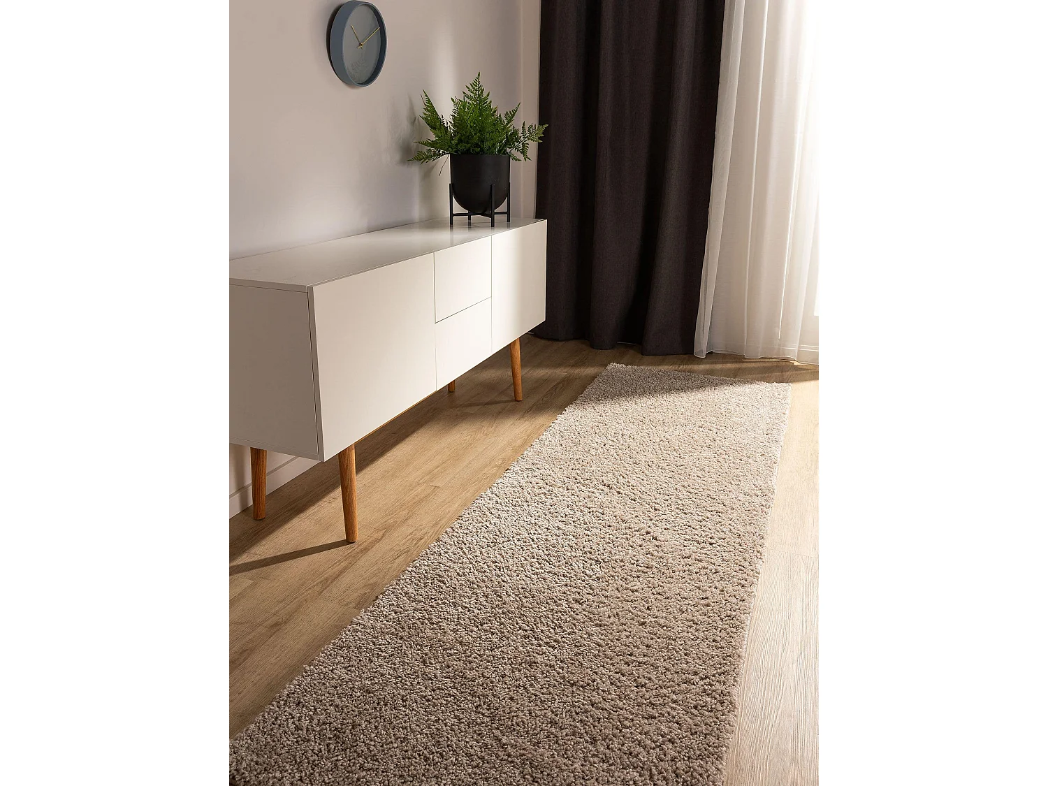 Tapis à poils longs Soho Beige 80x250 cm