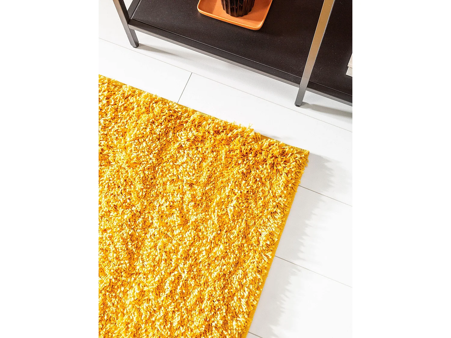 Tapis à poils longs Soho Jaune 60x120 cm