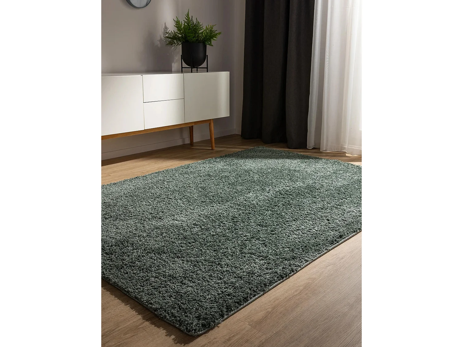 Tapis à poils longs Soho Vert clair 200x290 cm