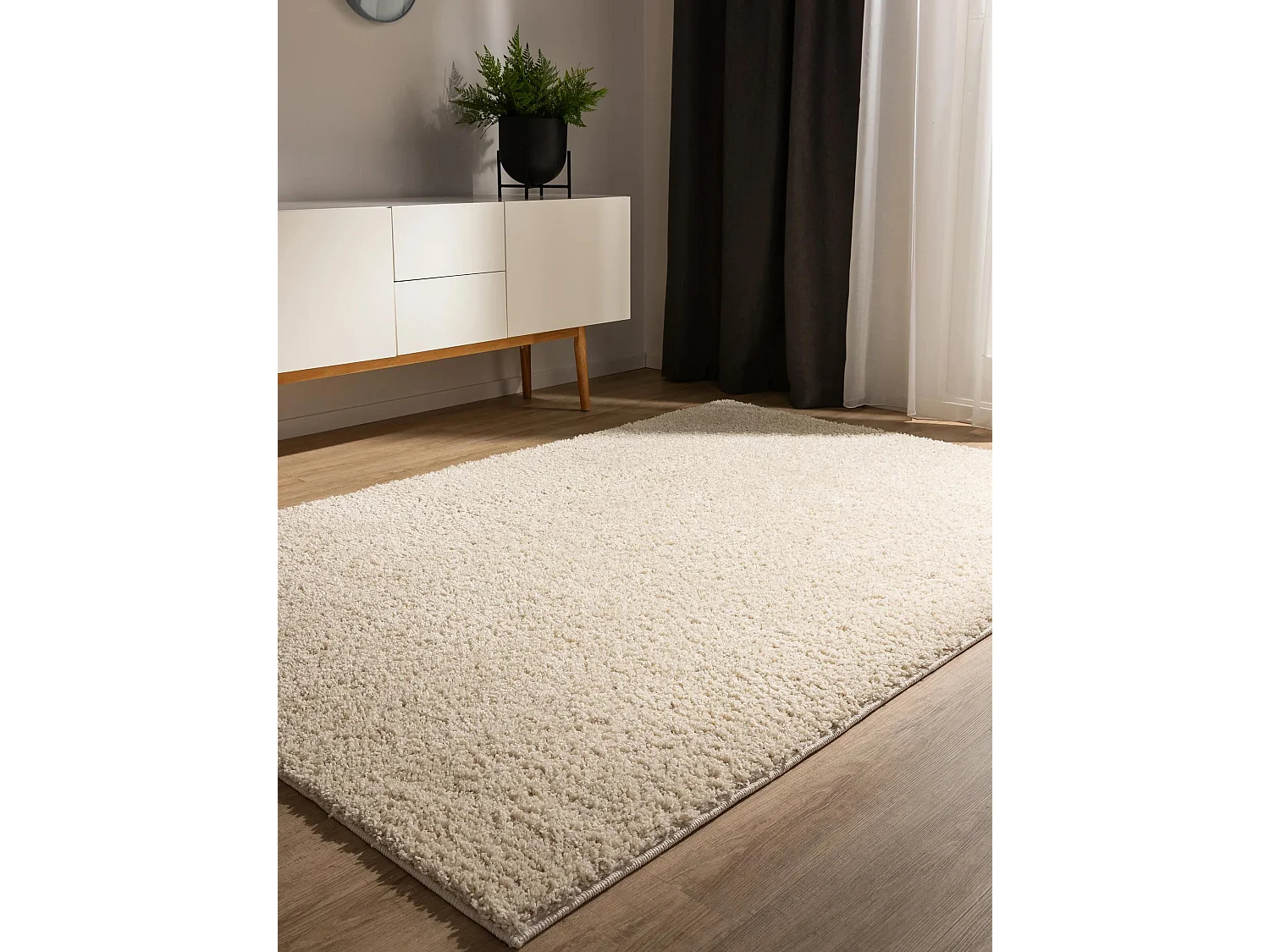 Tapis à poils longs Soho Crème 60x120 cm