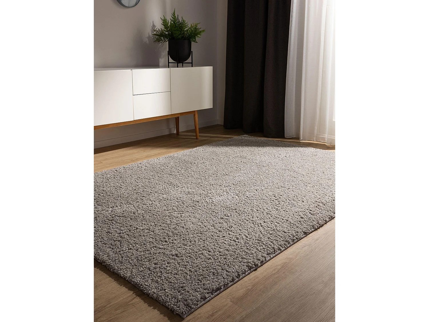 Tapis à poils longs Soho Gris clair 200x250 cm