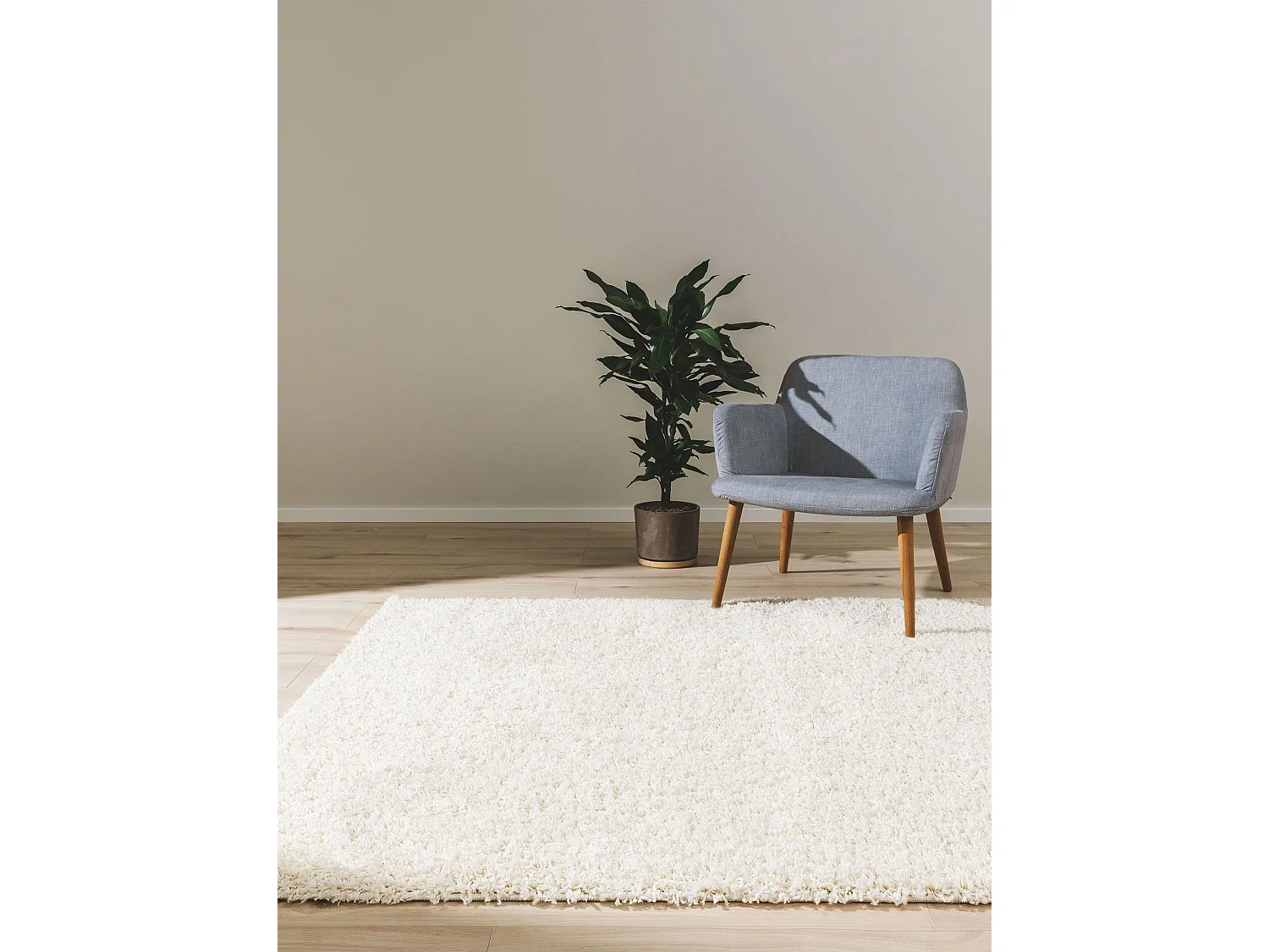 Tapis à poils longs Soho Crème 120x170 cm