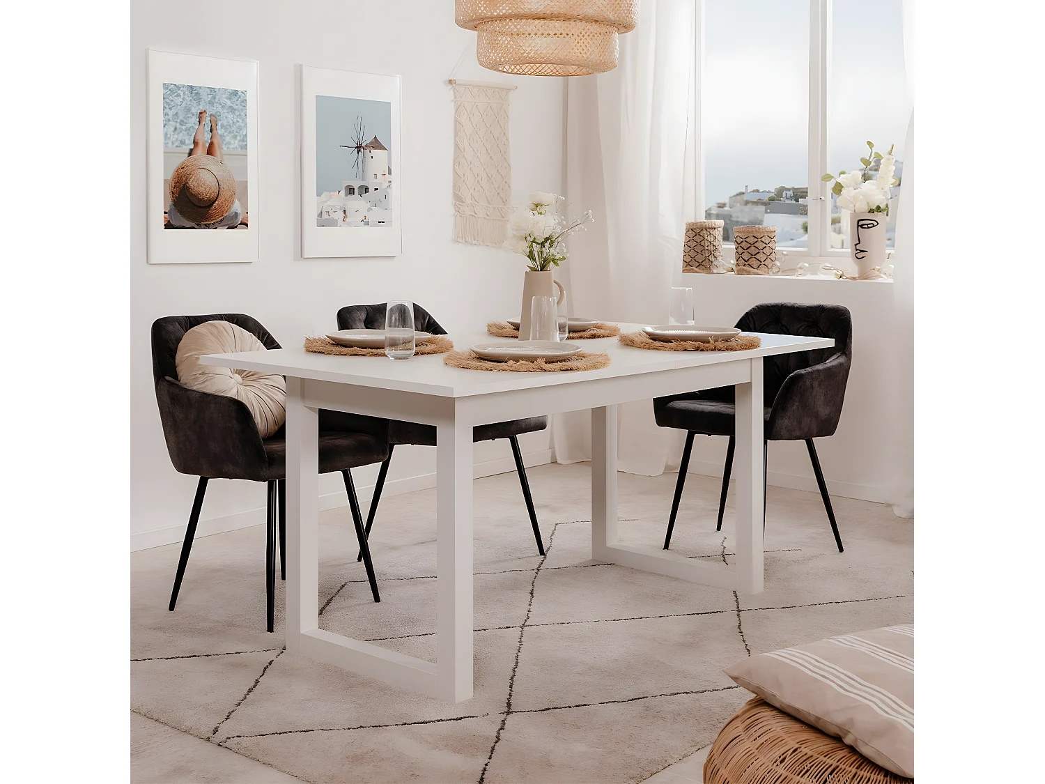 Table à manger extensible L160-200 cm - DENVER