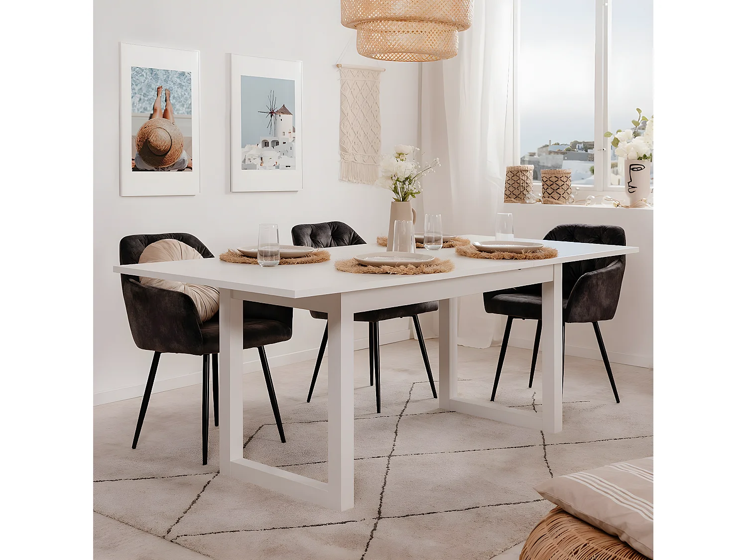 Table à manger extensible L160-200 cm - DENVER