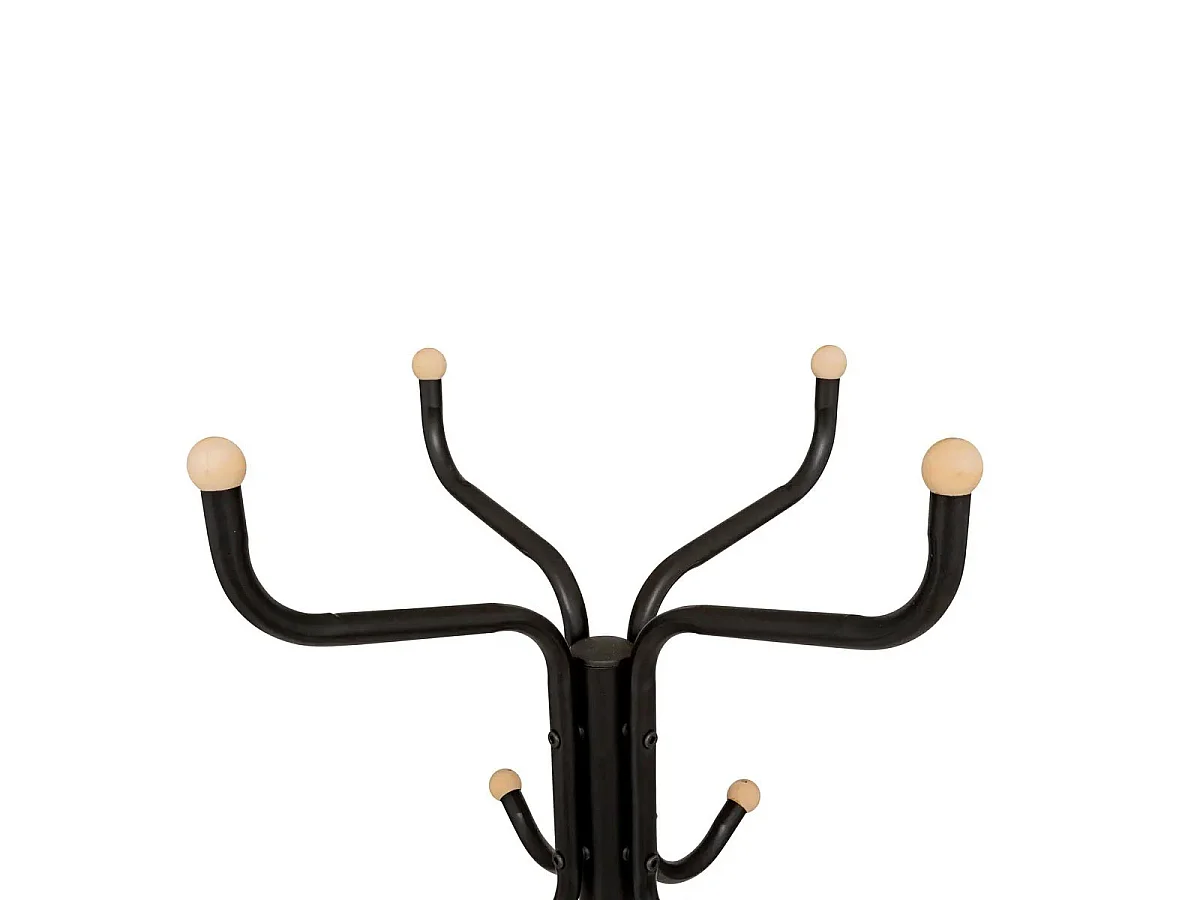Porte-Manteau en Métal "11 Patères" 177cm Noir