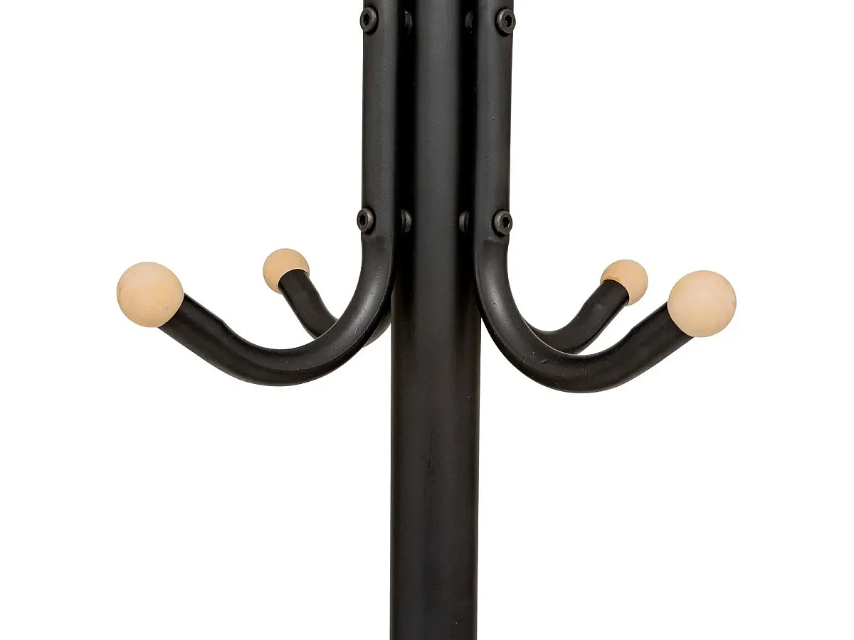 Porte-Manteau en Métal "11 Patères" 177cm Noir