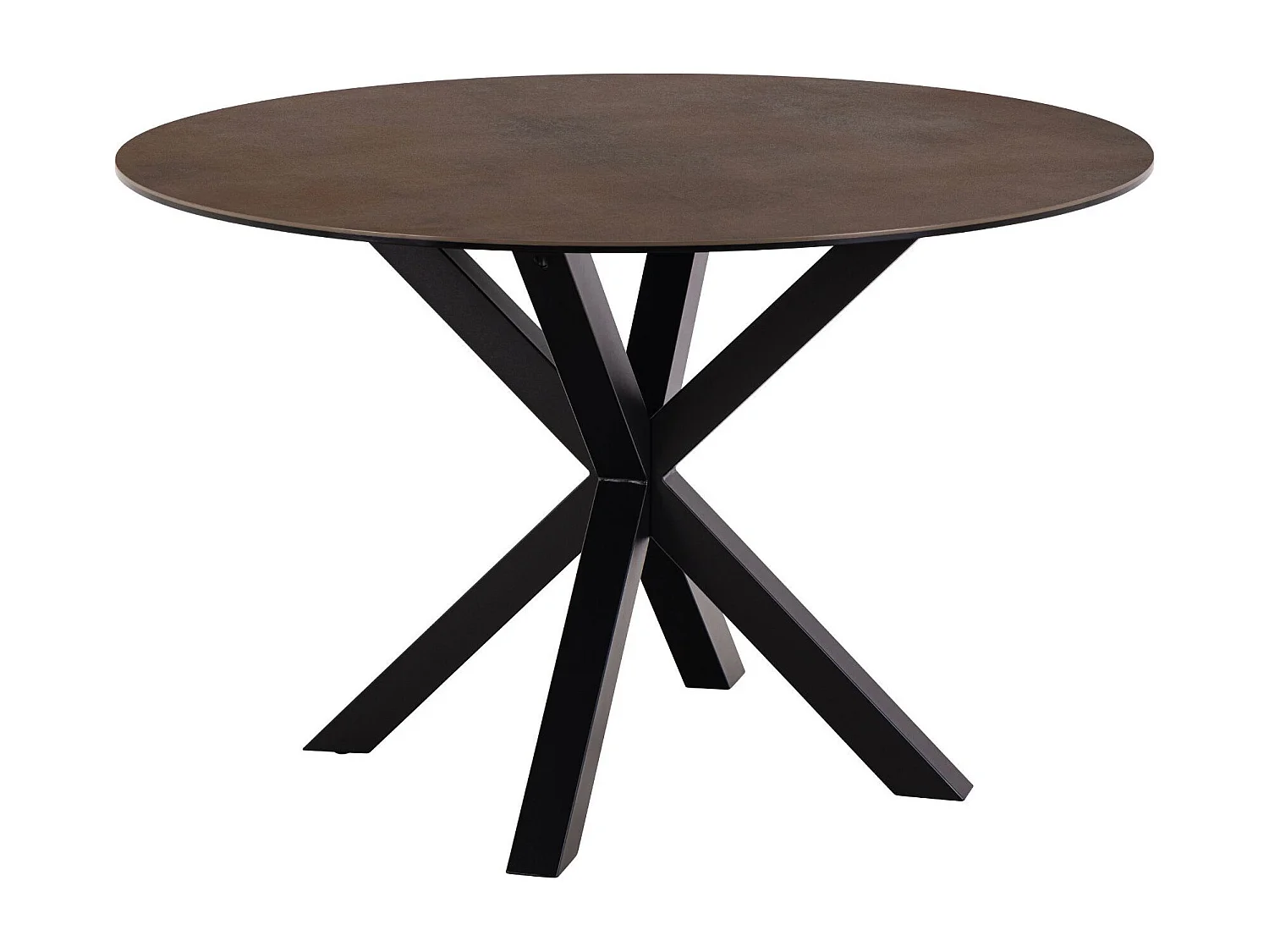 Hailey eetkamertafel Ø119cm glas bruin.