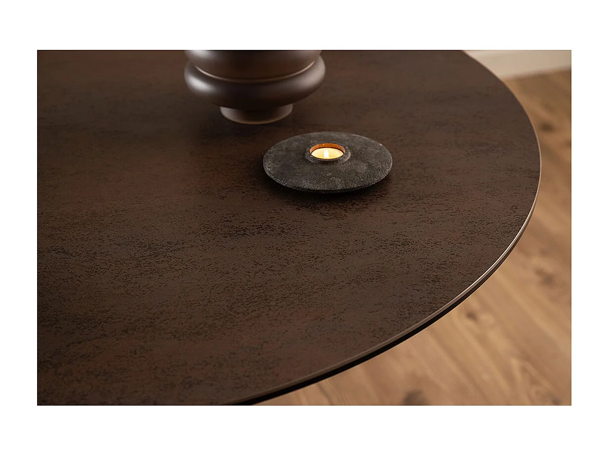 Table de salle à manger ronde en céramique L119 4 personnes - NEIVA