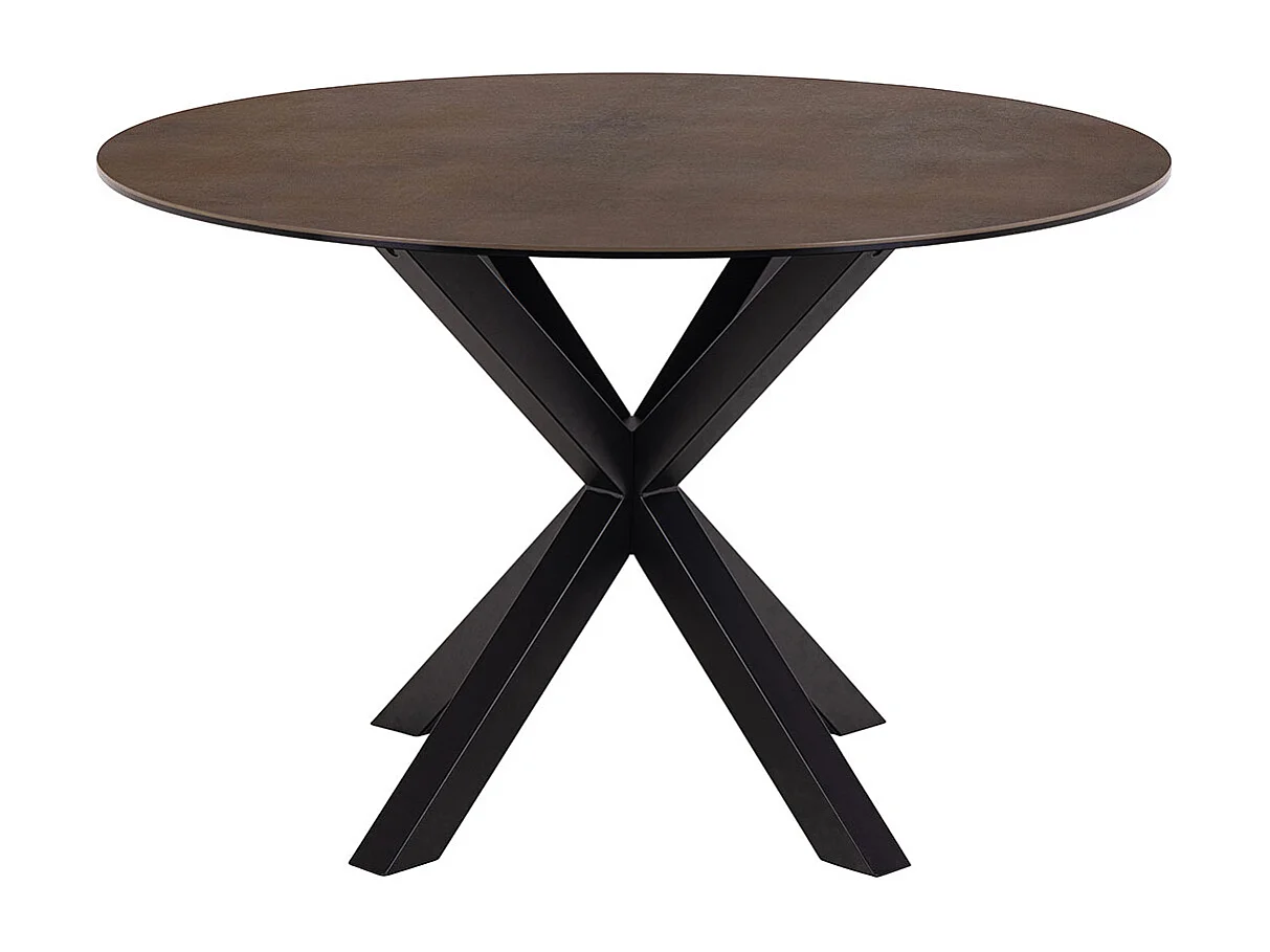 Heaven table de salle à manger Ø119cm verre marron.