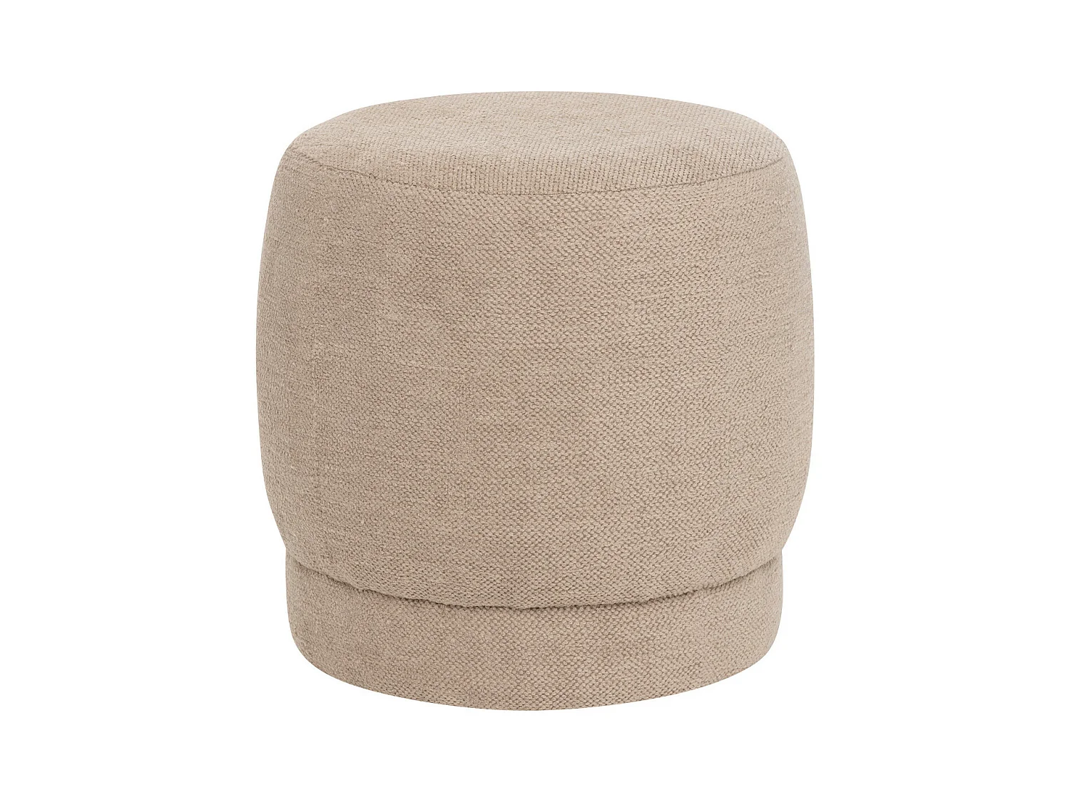 Pouf en tissu à bouclettes Taupe D 39 x H 40 cm
