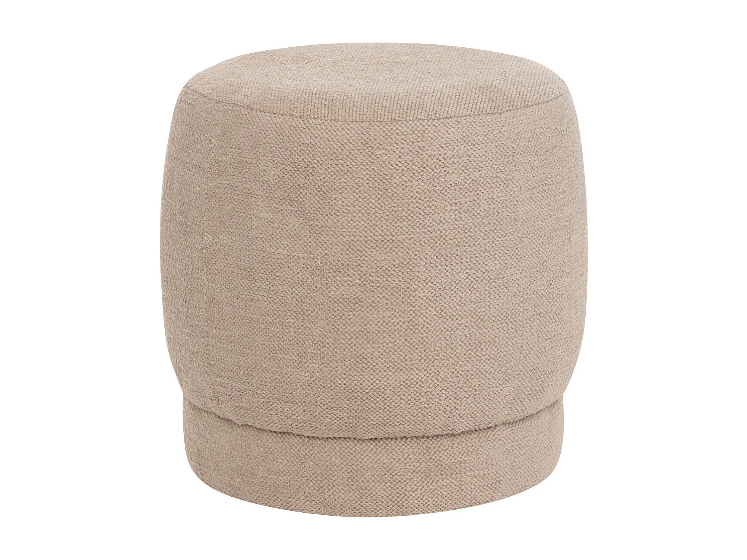 Pouf en tissu à bouclettes Taupe D 39 x H 40 cm