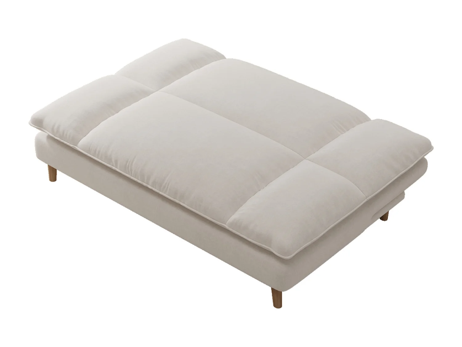 Canapé convertible 3 places en tissu beige VASCO