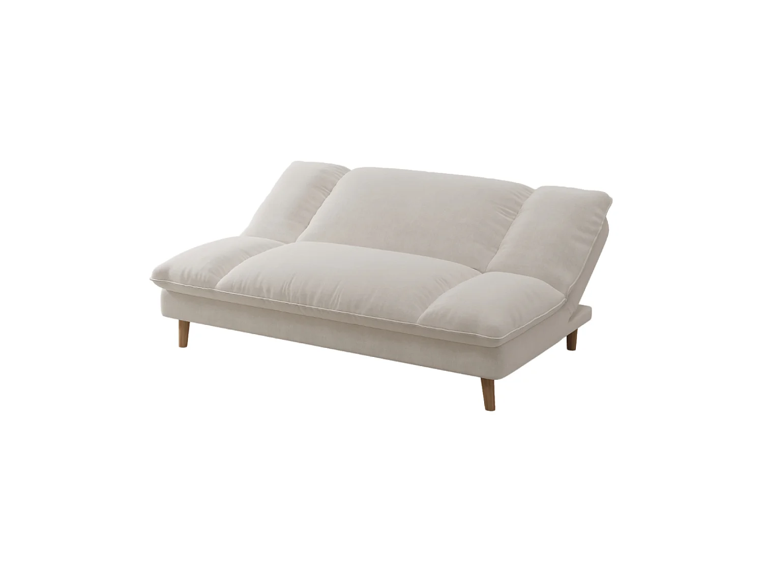 Canapé convertible 3 places en tissu beige VASCO